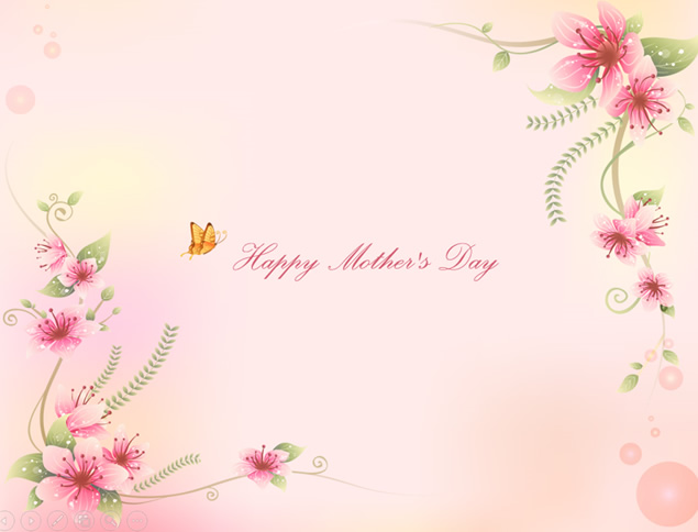 Mother's Day给母亲的祝福贺卡――母亲节PPT模板
